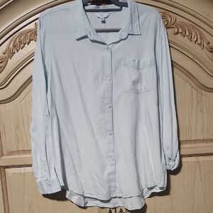Time and Tru Light Blue Blouse XL